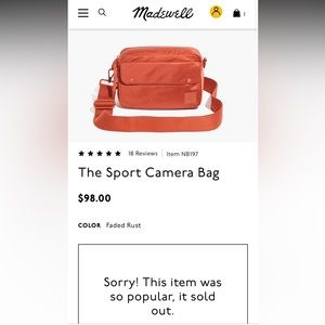 Madewell The Sport Camera Bag in color Faded Rust